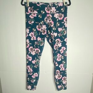 Fabletics Floral High-Waist Crossover Leggings – Size M